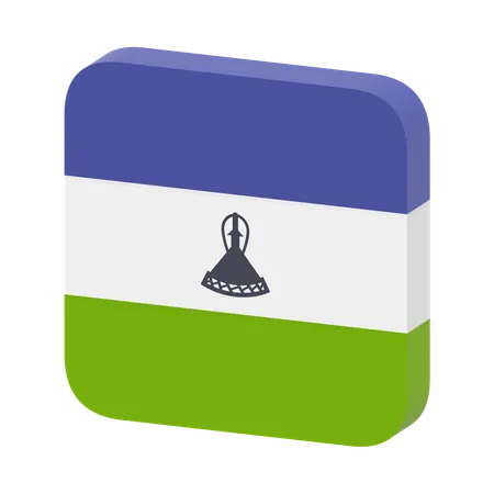 Lesotho Flag  3D Icon