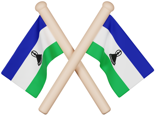 Lesotho Flag  3D Icon