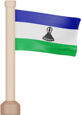 Lesotho Flag  3D Icon