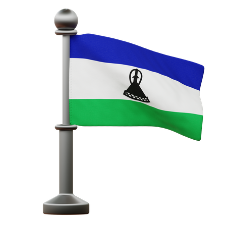 Lesotho Flag  3D Icon