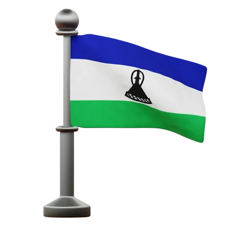 Lesotho Flag  3D Icon