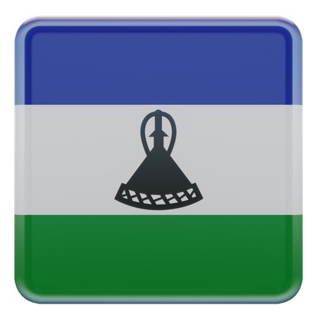 Lesotho Flag  3D Illustration