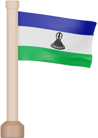 Lesotho Flag  3D Icon