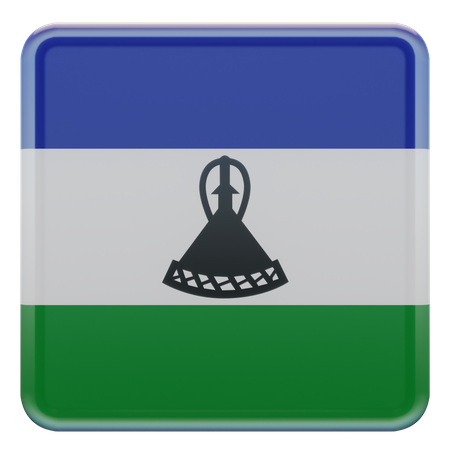 Lesotho-Flagge  3D Icon