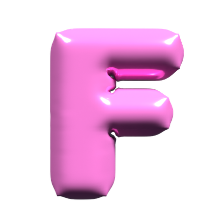 Letra de balão f  3D Icon