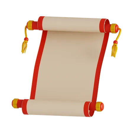 Carta de pergamino chino  3D Icon