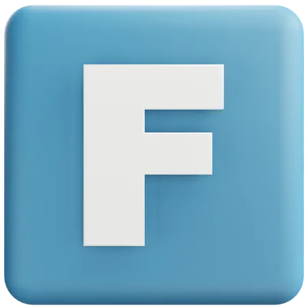 Letra f  3D Icon