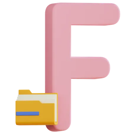 Letra f  3D Icon