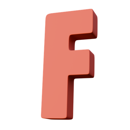 Letra f  3D Icon