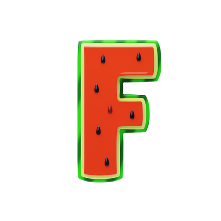 Letra f  3D Icon