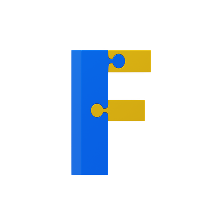 Letra f  3D Icon