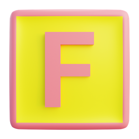 Letra f  3D Icon