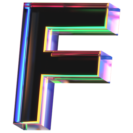 Letra f  3D Icon
