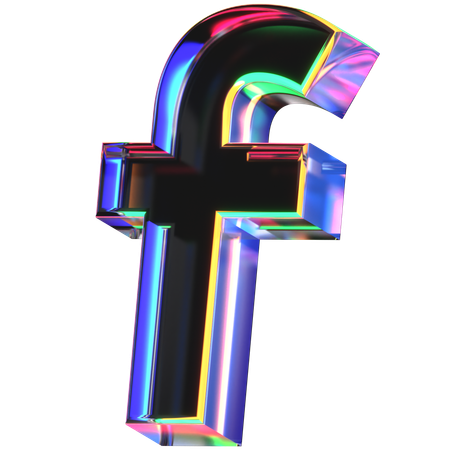 Letra f  3D Icon