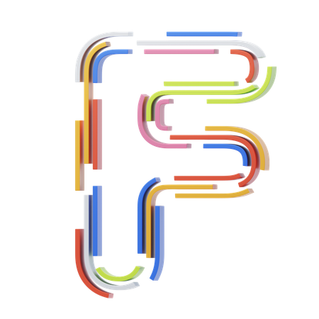 Letra f  3D Icon