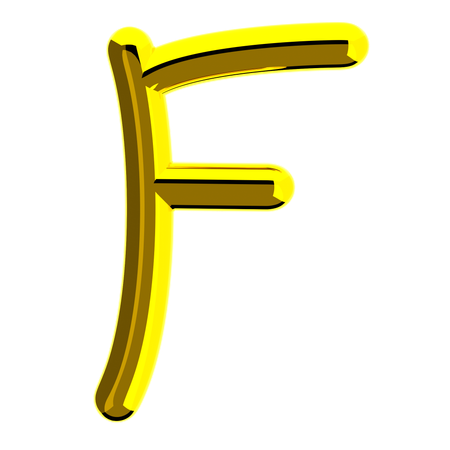 Letra f  3D Icon