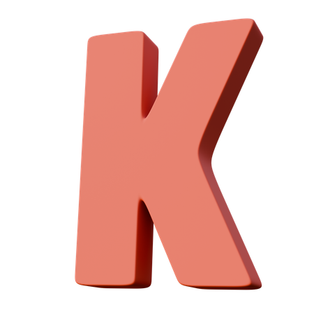 Letra k  3D Icon