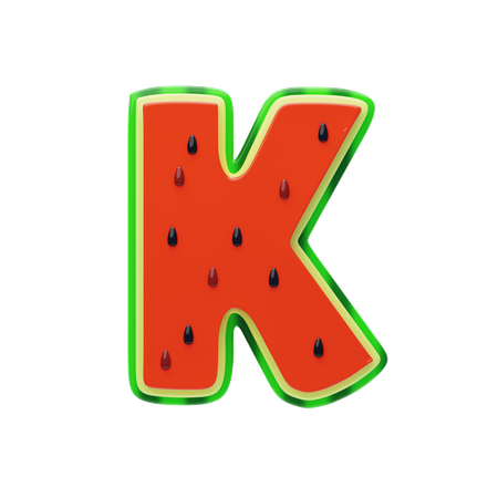 Letra k  3D Icon