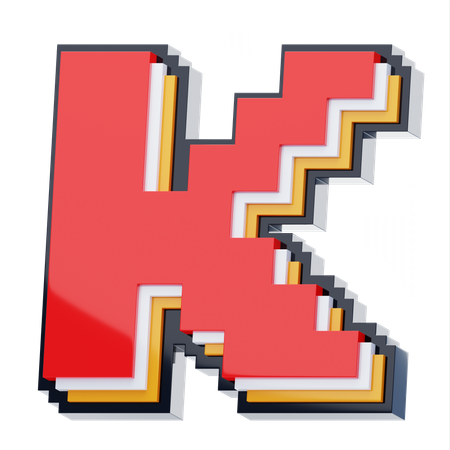 Letra k  3D Icon