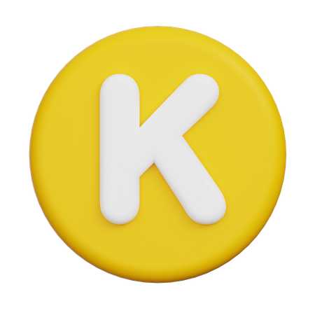 Letra k  3D Icon