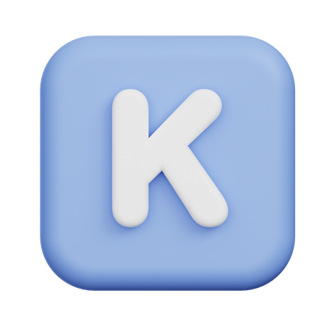 Letra k  3D Icon