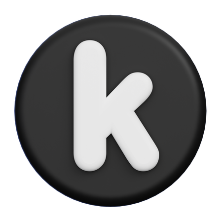 Letra k  3D Icon