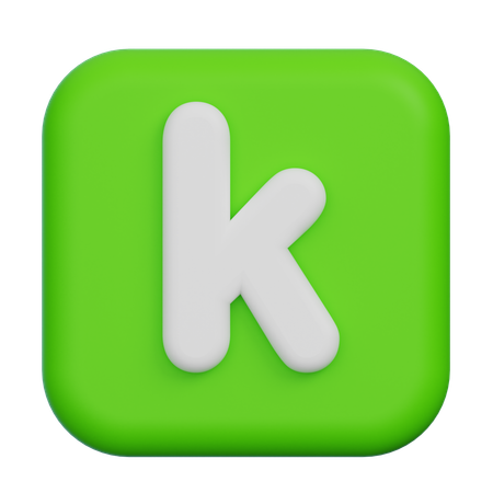 Letra k  3D Icon