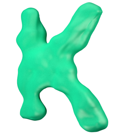 Letra K de argila  3D Icon