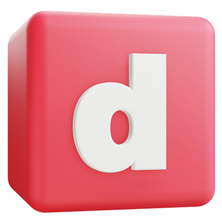 Letra minúscula d  3D Icon