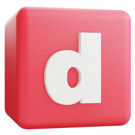 Letra minúscula d  3D Icon