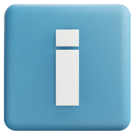 Minúscula i  3D Icon