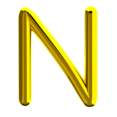 Letra n  3D Icon