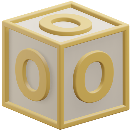 Letra o cubo  3D Icon