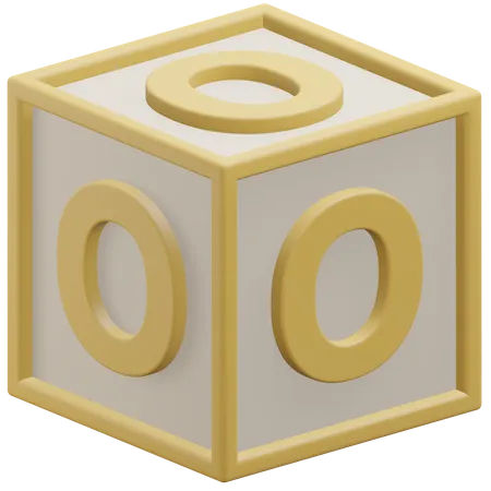 Letra o cubo  3D Icon