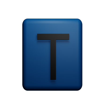 Alfabeto t  3D Icon