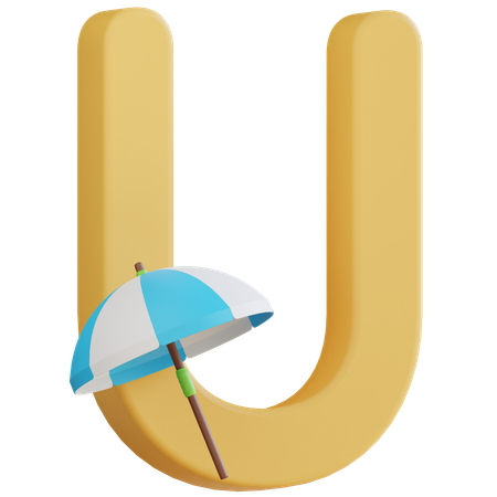 Letra u  3D Icon