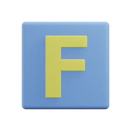 Letras f  3D Icon