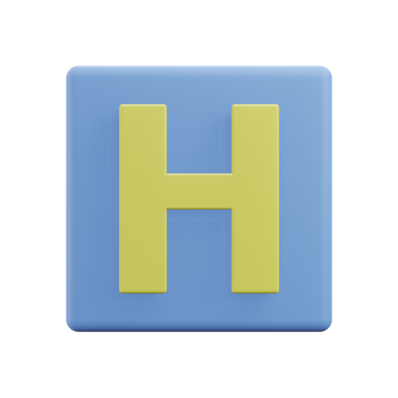 Letras h  3D Icon