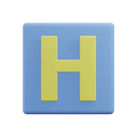 Letras h  3D Icon