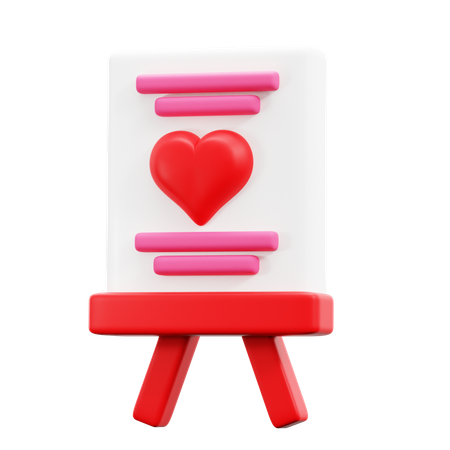 Tablero de la muestra del amor  3D Icon