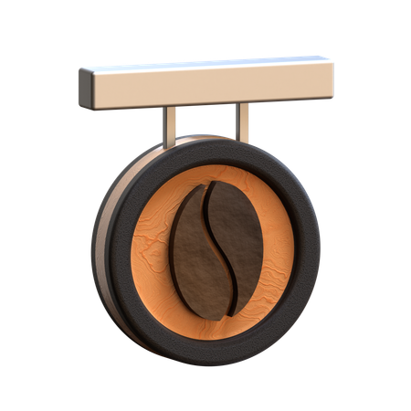 Letrero de cafe  3D Icon