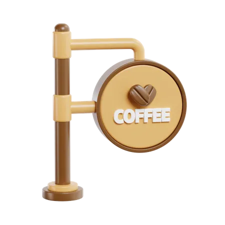 Letrero de cafe  3D Icon