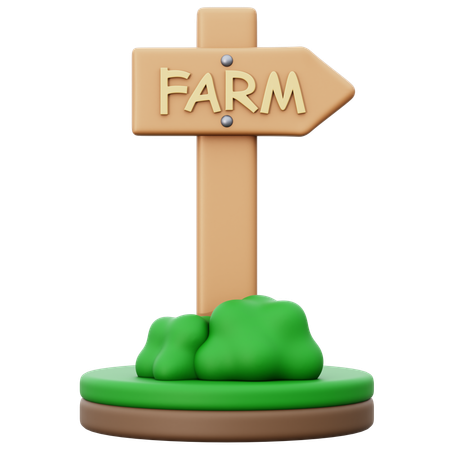 Letrero de granja  3D Icon