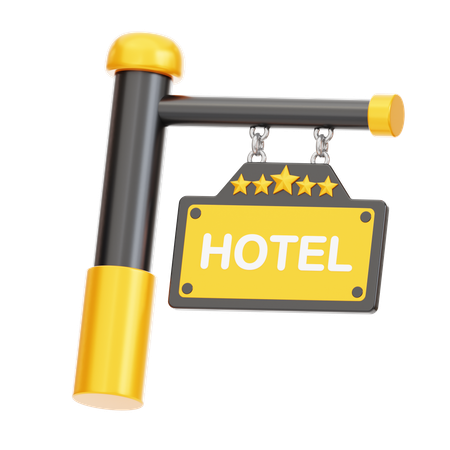 Letrero del hotel  3D Icon