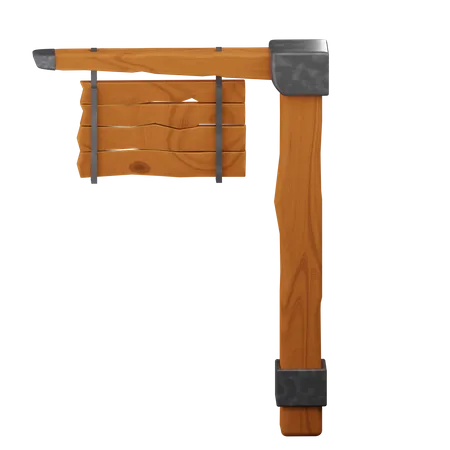 Letrero de madera  3D Icon