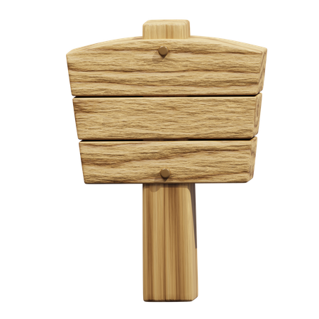 Tablero de madera con forma de caja  3D Icon