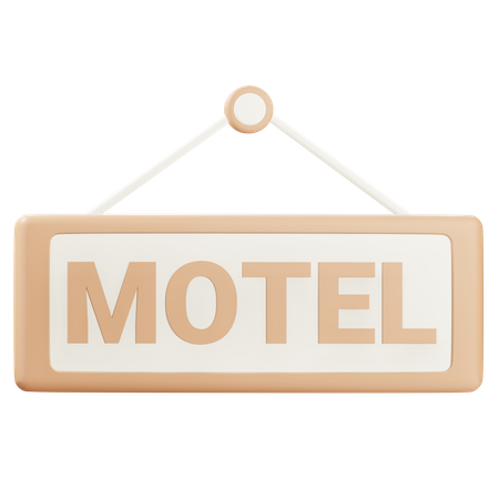 Letrero de motel  3D Icon