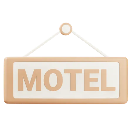 Letrero de motel  3D Icon