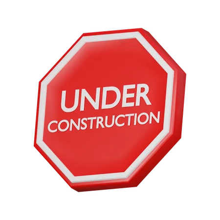 Bajo signo de construcción  3D Icon