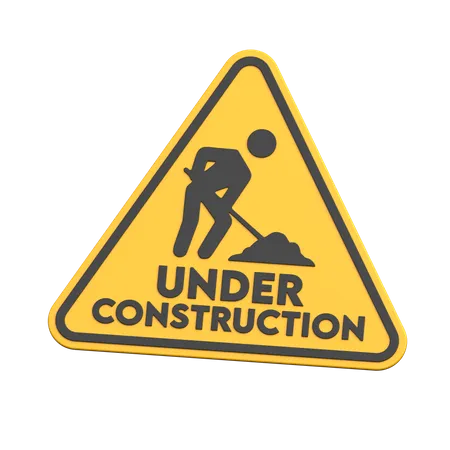 Bajo signo de construcción  3D Icon